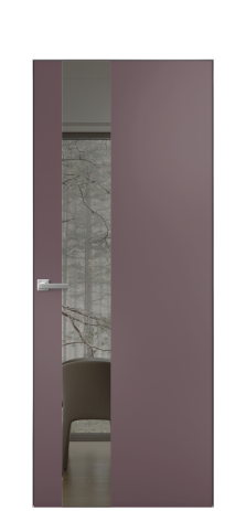 Дверь межкомнатная Ветро 14 Цвет Лиловый Покрытие Эмаль  Наличник Скрытый короб хром Цена 47548