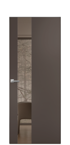 Дверь межкомнатная Ветро 14 Цвет Коричневый Покрытие Эмаль  Наличник Скрытый короб хром Цена 47548