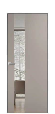 Дверь межкомнатная Ветро 14 Цвет Какао Покрытие Эмаль  Наличник Скрытый короб хром Цена 45550