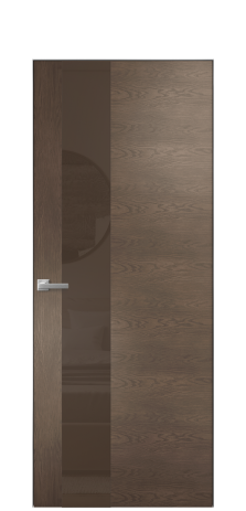 Дверь межкомнатная Ветро 14 Цвет Дуб Марракеш Покрытие Шпон натуральный  Наличник Скрытый короб хром Цена 49450