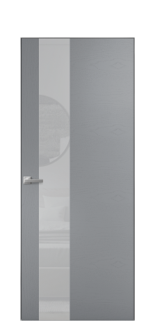 Дверь межкомнатная Ветро 14 Цвет Ясень Гриджио Покрытие Шпон крашеный  Наличник Скрытый короб хром Цена 48350