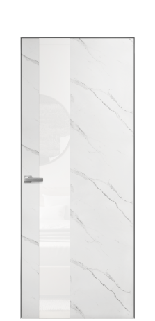 Дверь межкомнатная Vetro 14 Цвет Монте софт Покрытие ПВХ ФАКТУРНЫЕ Наличник Скрытый короб хром Цена 41000