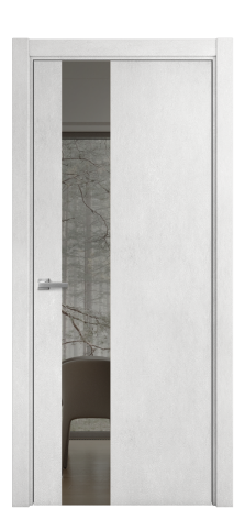 Дверь межкомнатная Vetro 14 Цвет Бетон известковый Покрытие ПВХ ФАКТУРНЫЕ Наличник L 75 Цена 34600