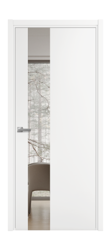 Дверь межкомнатная Vetro 14 Цвет Белый Покрытие Эмаль  Наличник L 50 Цена 45575