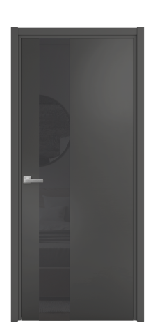 Дверь межкомнатная Vetro 14 Цвет Антрацит Покрытие Эмаль  Наличник L 50 Цена 47073