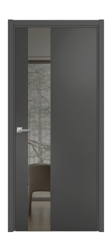 Дверь межкомнатная Vetro 14 Цвет Антрацит Покрытие Эмаль  Наличник L 50 Цена 47573