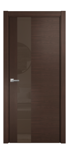 Дверь межкомнатная Vetro 14 Цвет Каштановый Орех Покрытие Шпон натуральный  Наличник L 75 Цена 56200