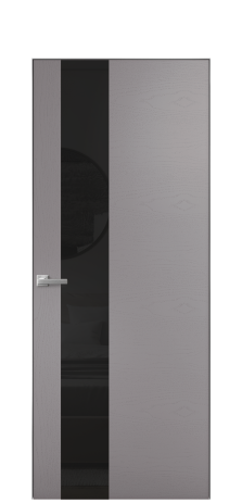 Дверь межкомнатная Vetro 14 Цвет Ясень Ирис Покрытие Шпон крашеный  Наличник Скрытый короб хром Цена 47850