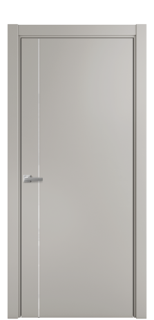 Дверь межкомнатная Vetro 17 Цвет Серый Шелк Покрытие Эмаль  Наличник L 75 Цена 44975