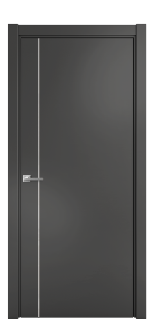 Дверь межкомнатная Ветро 17 Цвет Антрацит Покрытие Эмаль  Наличник L 75 Цена 46443