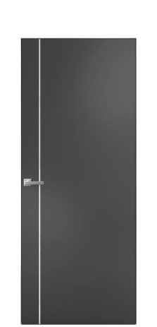 Дверь межкомнатная Vetro 17 Цвет Антрацит Покрытие Эмаль  Наличник Скрытый короб хром Цена 46418