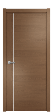Дверь межкомнатная Vetro 17 Цвет Дуб Темный Покрытие Шпон натуральный  Наличник L 75 Цена 51050