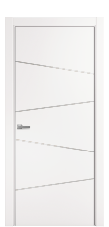 Дверь межкомнатная Слот 10-004 Цвет Вайт Покрытие ПВХ SOFT (ПЭТ) Наличник L 75 Цена 34300