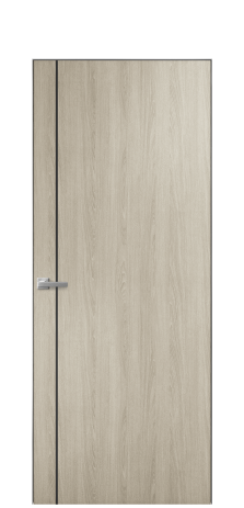 Дверь межкомнатная Slot 10-011 Цвет Мадейра песок Покрытие ПВХ ПОД ДЕРЕВО Наличник Скрытый короб хром Цена 38100