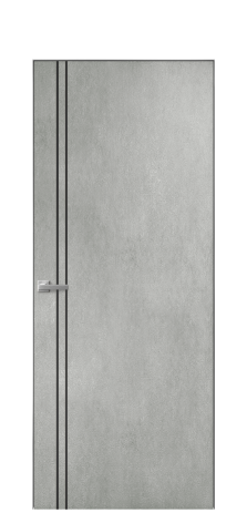 Дверь межкомнатная Слот 10-012 Цвет Бетон серый Покрытие ПВХ ФАКТУРНЫЕ Наличник Скрытый короб хром Цена 38100