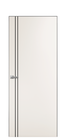 Дверь межкомнатная Слот 10-012 Цвет Молочный Покрытие Эмаль  Наличник Скрытый короб хром Цена 41500