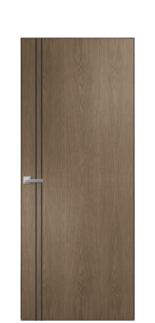 Дверь межкомнатная Слот 10-012 Цвет Дуб Мускат Покрытие Шпон натуральный  Наличник Скрытый короб хром Цена 45150