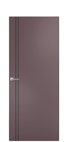 Дверь межкомнатная Slot 10-012 Цвет Лиловый Покрытие Эмаль  Наличник Скрытый короб хром Цена 39383