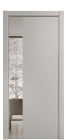 Дверь межкомнатная Ветро 19 Цвет Серый Шелк Покрытие Эмаль  Наличник L 75 Цена 50625