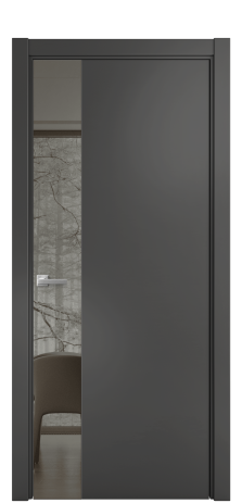 Дверь межкомнатная Ветро 19 Цвет Антрацит Покрытие Эмаль  Наличник L 75 Цена 52338
