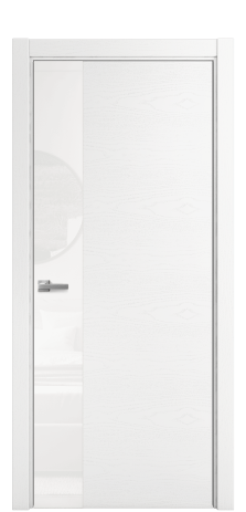 Дверь межкомнатная Ветро 19 Цвет Ясень Белый Покрытие Шпон крашеный  Наличник L 75 Цена 53075