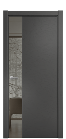 Дверь межкомнатная Ветро 19 Цвет Ясень Антрацит Покрытие Шпон крашеный  Наличник L 75 Цена 53825