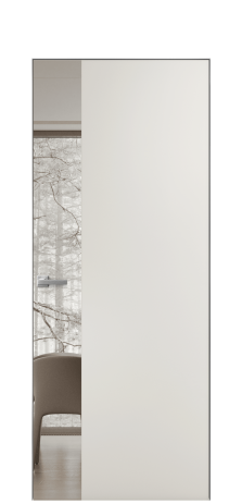 Дверь межкомнатная Vetro 19 Цвет Лайт Грей Покрытие ПВХ SOFT (ПЭТ) Наличник Скрытый короб хром Цена 46050