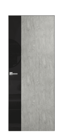 Дверь межкомнатная Vetro 19 Цвет Скол камня грей Покрытие ПВХ ФАКТУРНЫЕ Наличник Скрытый короб хром Цена 45300