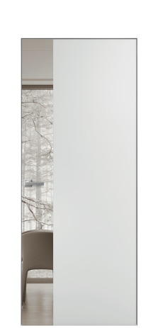 Дверь межкомнатная Vetro 19 Цвет Облачный Покрытие Эмаль  Наличник Скрытый короб хром Цена 50600