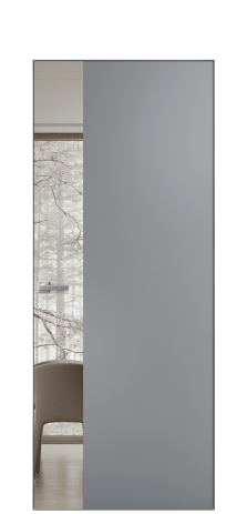 Дверь межкомнатная Vetro 19 Цвет Гриджио Покрытие Эмаль  Наличник Скрытый короб хром Цена 52313