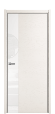 Дверь межкомнатная Vetro 19 Цвет Ясень Молочный Покрытие Шпон крашеный  Наличник L 50 Цена 53075