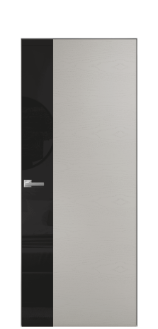 Дверь межкомнатная Vetro 19 Цвет Ясень Серый Шелк Покрытие Шпон крашеный  Наличник Скрытый короб хром Цена 52150