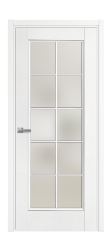 Дверь межкомнатная Sienna 10 Цвет Белый Покрытие Эмаль  Наличник L 50 Цена 46898
