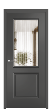 Дверь межкомнатная Савона 2 Цвет Антрацит Покрытие Эмаль  Наличник L 50 Цена 61668