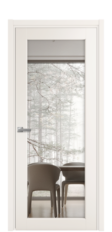 Дверь межкомнатная Страда 11 Цвет Молочный Покрытие Эмаль  Наличник L 50 Цена 46225