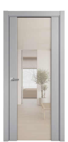 Дверь межкомнатная Варио 11 Цвет Галечный Покрытие Эмаль  Наличник L 75 Цена 51430