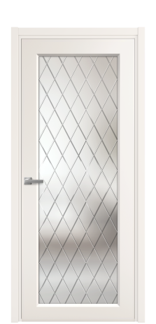 Дверь межкомнатная Stripe 1 Цвет Молочный Покрытие Эмаль  Наличник L 50 Цена 41588