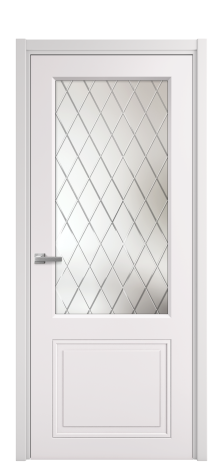 Дверь межкомнатная Страйп 2 Цвет Крем Покрытие Эмаль  Наличник L 50 Цена 44980