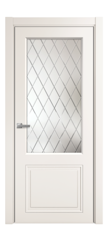 Дверь межкомнатная Stripe 2 Цвет Молочный Покрытие Эмаль  Наличник L 75 Цена 40803