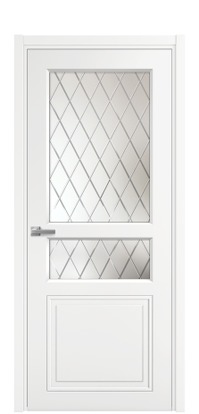 Дверь межкомнатная Stripe 4 Цвет Белый Покрытие Эмаль  Наличник L 50 Цена 39771