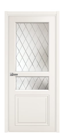 Дверь межкомнатная Stripe 4 Цвет Молочный Покрытие Эмаль  Наличник L 50 Цена 39771