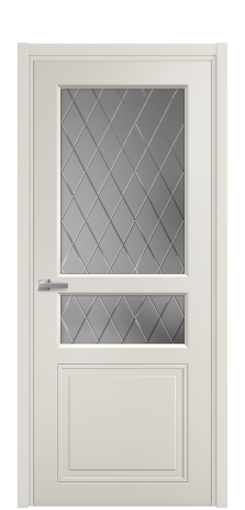 Дверь межкомнатная Страйп 4 Цвет Дымчатый Покрытие Эмаль  Наличник L 50 Цена 44113