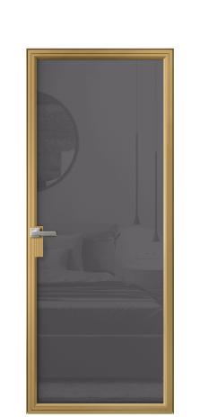 Дверь межкомнатная Frame 01 Цвет Латунь Покрытие Алюминий  Наличник Скрытый короб Цена 75130