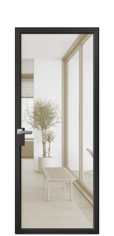 Дверь межкомнатная Фрейм 01 Цвет Черный Покрытие Алюминий  Наличник Скрытый короб Цена 58340