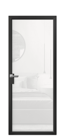 Дверь межкомнатная Фрейм 01 Цвет Черный Покрытие Алюминий  Наличник Скрытый короб Цена 72264