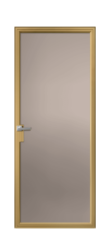 Дверь межкомнатная Фрейм 01 Цвет Латунь Покрытие Алюминий  Наличник Скрытый короб Цена 90313