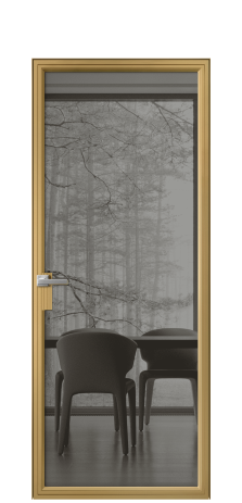 Дверь межкомнатная Фрейм 01 Цвет Латунь Покрытие Алюминий  Наличник Скрытый короб Цена 86890