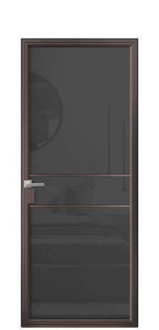 Дверь межкомнатная Фрейм 02 Цвет Антик Покрытие Алюминий  Наличник Скрытый короб Цена 90990