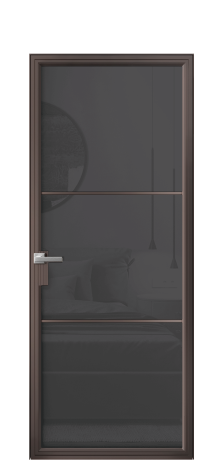 Дверь межкомнатная Frame 03 Цвет Антик Покрытие Алюминий  Наличник Скрытый короб Цена 78410