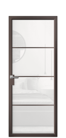 Дверь межкомнатная Frame 04 Цвет Антик Покрытие Алюминий  Наличник Скрытый короб Цена 72484